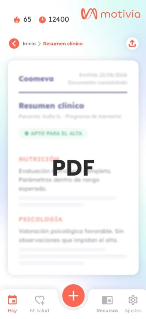 Resumen clínico en PDF