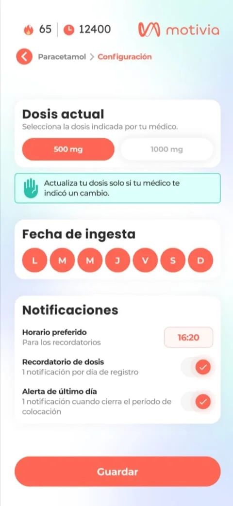 Configuración de recordatorios