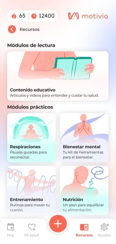 Pantalla Recursos